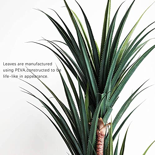 Worth Garden Artificial Yucca Tree,Faux 6Ft Silk Plant,Realistic Tropical Dracaena Artificial Tree,70In Tall,Fake Potted Plant Uv Rated For Indoor Outdoor Home Décor,Black Pot & 20G Dry Moss Included #TOP1