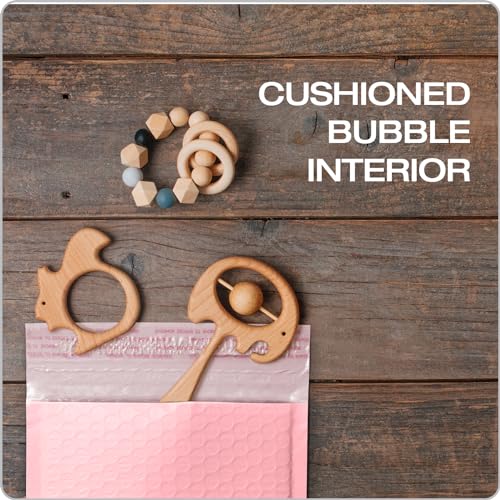 Image of Quality Park Bubble Mailers, 6 x 9, Pink Poly Mailers, Padded Envelopes, Shipping Bags, Water Resistant, Self Seal, 50 Per Box (QUA85907)