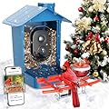 Rayki Solar Bird Feeder with Camera for Birdwatching, 2K HD with AI Recognition and Real-Time App Alerts, Smart Birdfeeder House Outdoor, IP65 Waterproof, Ideal Gifts for Bird Lovers, Blue