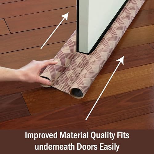 Image of Pivalo Door Bottom Sealing Strip Guard for Home 36 Inches Closers Adjustable Draft Air Stoppers Dust and Insects Repellent (Pack of 1, Light Brown, Max Door Width - 3 cm)