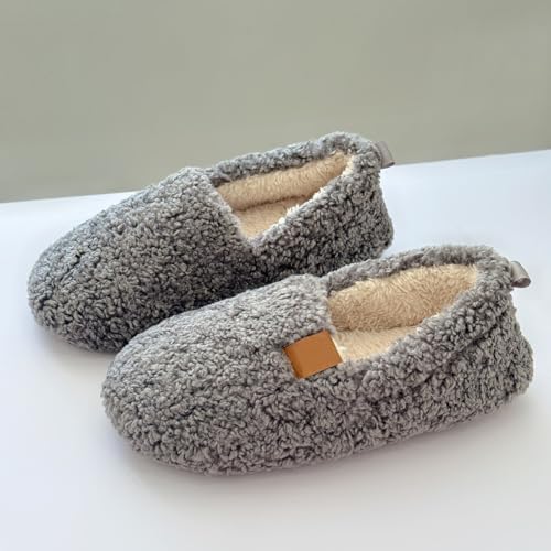 Women's House Slippers Winter Warm Fleece Shoes Fuzzy Curly Fur Memory Foam Slippers Comfy Soft-Lightweight Shoes Cozy Loafer with Polar Fleece Lining for Indoor Outdoor2