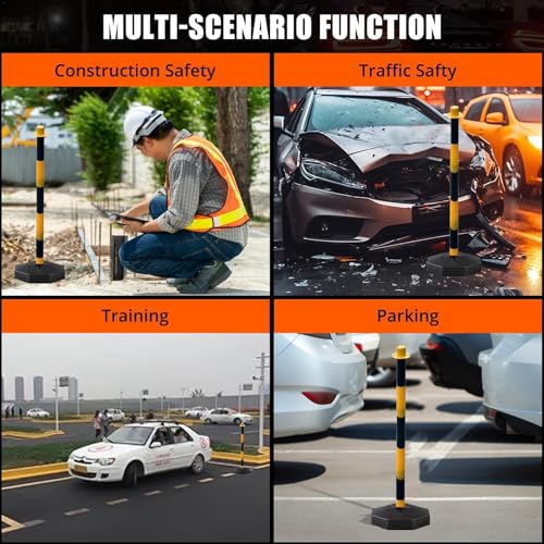 Cône de signalisation réfléchissant avec base ajustable et robuste - 6