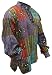 Produktbild SHOPOHOLIC FASHION Patchwork-Herrenhemd im Hippie-Stil, stonewashed, mehrfarbig, L