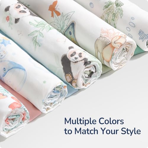 Image of Muslin Baby Blanket - Lightweight Breathable Cooling Blanket, 70% Rayon Derived from Bamboo and 30% Cotton for Summer, 4 Layers Soft Summer Toddler Baby Quilt 55 inchx 43 inch (Elk)