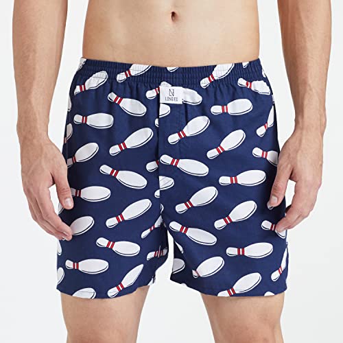 Image of Longies Pure Mens 100% Cotton Boxers (Pack of 3) Regular Shorts (LGBOXPO3V003 Camo,White,Navi3329 2XL)
