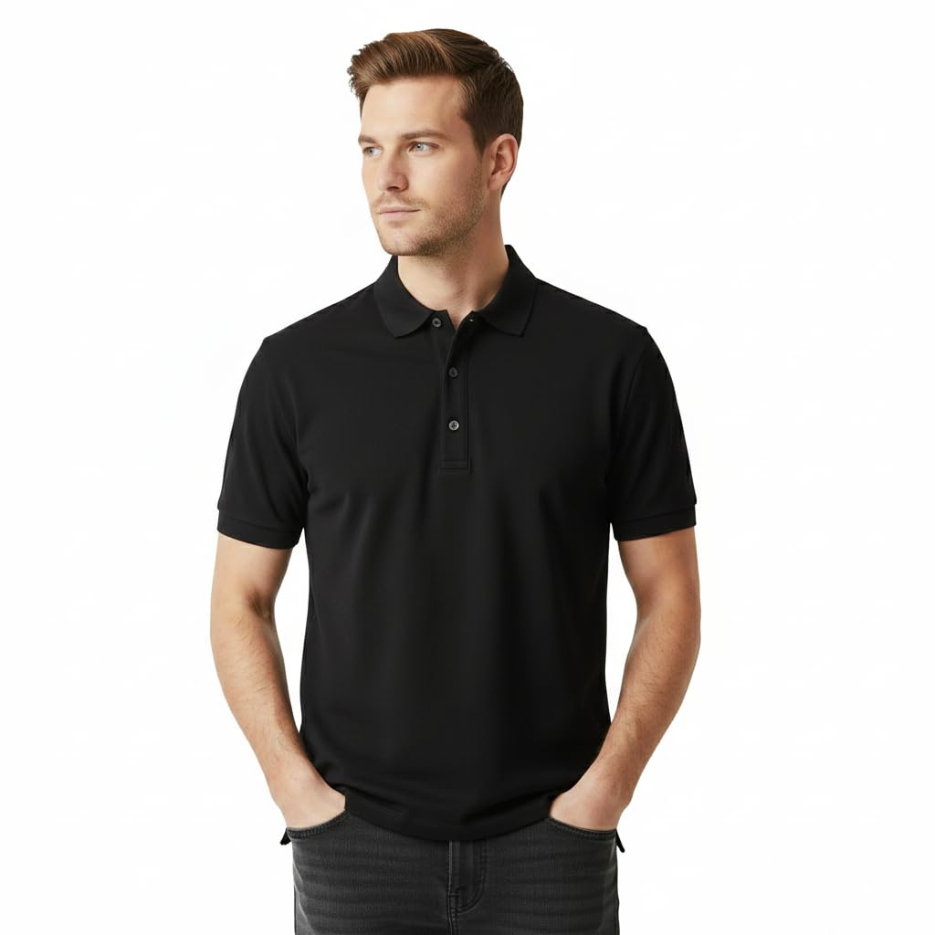 Men’s Polo T-Shirt with Collared Neck, Half Sleeve Regular Fit Casual Polo for Everyday Wear, Office and Street Style-picture-50