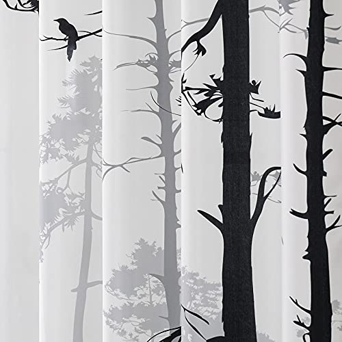 London Heart, Shower Curtain For Bathroom Black & White Deer Shower Curtain Set With 12 Hooks 72×72 In #TOP1