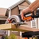 WORX WX423.1 Kompakte Kreissägen 400W - Leerlaufdrehzahl 3600/min - 27mm Schnitttiefe - Einhand-Bedienung - schnelle Tiefeneinstellung - Spindelarretierung - Sicherheit durch Alu-Sägeblattschutz