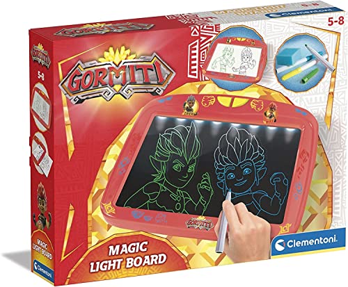 Clementoni - 16356 - Gormiti - Lavagna Effetti magici - Lavagna LED Luminosa - Lavagna Magica per Bambini 3 Anni - Gioco Creativo Lavagna cancellabile - Set Disegno per Bambini