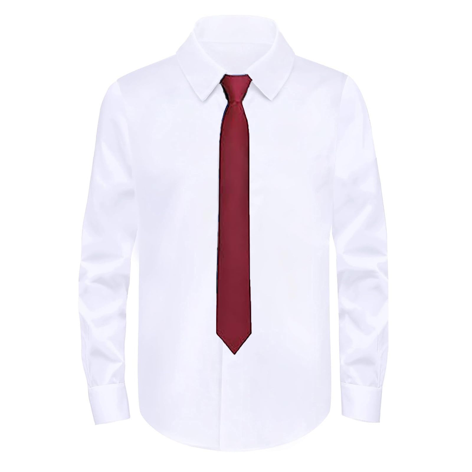 WWricotta Chemise habillée Blanche garçon - Manches Longues, Classique, pour cérémonie