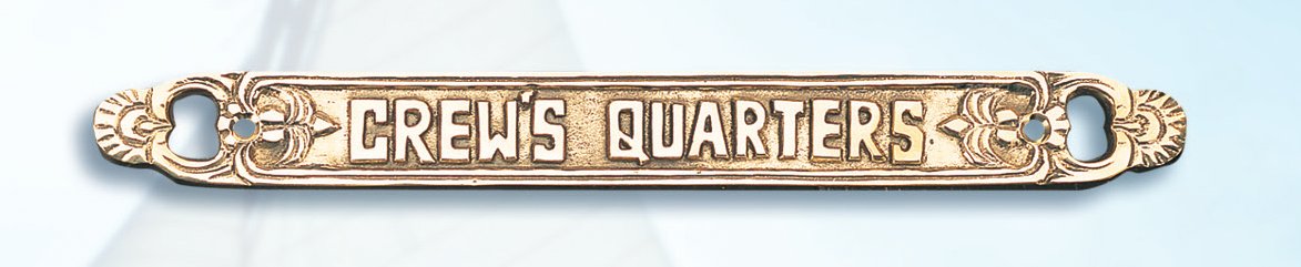 HS Brass Crew's Quarters Nautical Wall Plaque