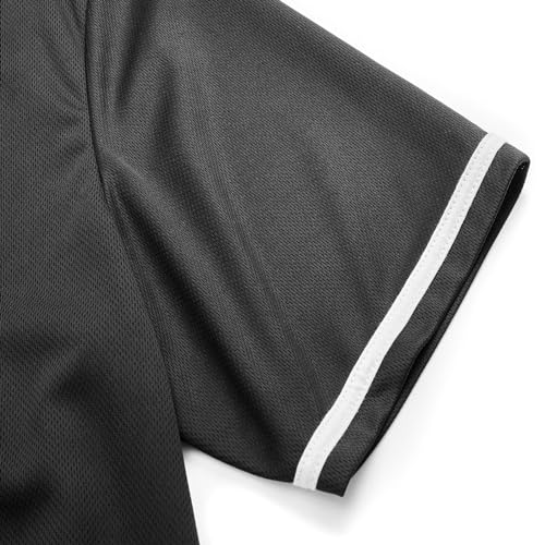 Mens Baseball Jersey Button Down Blank Solid Color Short Sleeve Shirts Hipster Hip Hop Active Team Sports Uniforms4