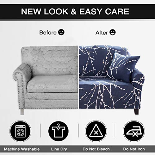 Lamberia Printed Sofa Cover Stretch Couch Cover Sofa Slipcovers For Couches And Loveseats With Two Free Pillow Case (Tree Branch, Loveseat) #TOP4