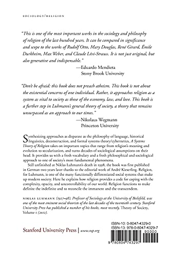 A Systems Theory Of Religion (Cultural Memory In The Present) #TOP1