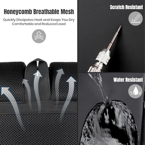 Expandable Laptop Backpack, 16 Inch Water-Resistant Bag with USB Charging Port, Business College Backpack for Men & Women, Black4