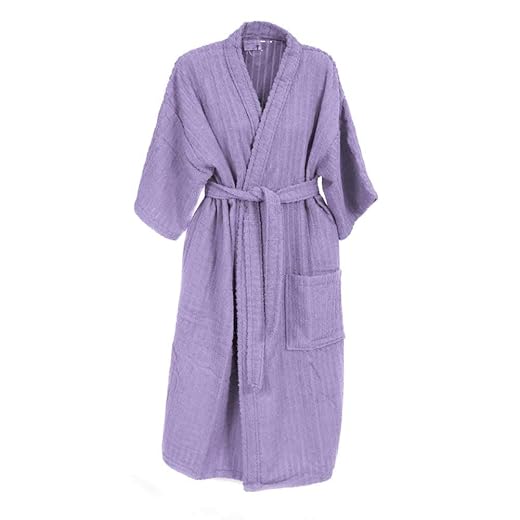 ROUPÃO DE BANHO ATOALHADO ADULTO 100% ALGODAO LILAS Tam. ÚNICO
