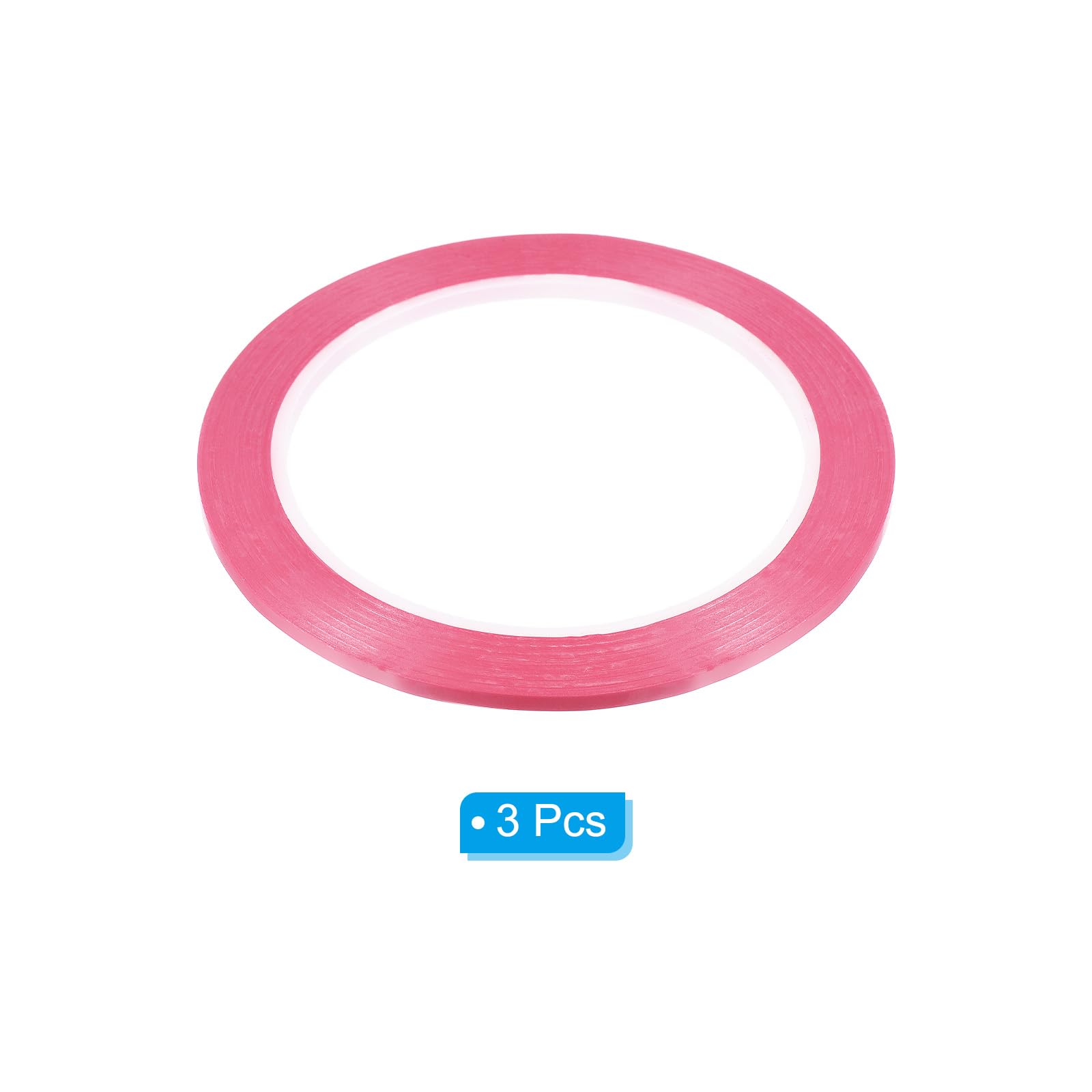 PATIKIL Whiteboard Tape 2mm X 66m, 3 Pack Thin Dry Erase Tape for Graphic Chart Marking DIY Art Pink - Image 3