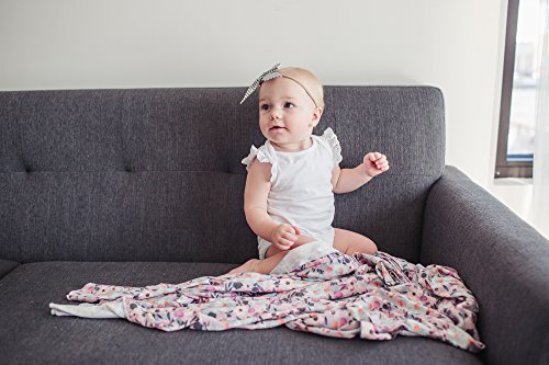 Image of Copper Pearl Swaddle Blankets for Newborns | Soft Stretchy Receiving Blankets for Boys and Girls | Large 46 x 46 Inch Baby Blankets | Lightweight and Breathable Swaddles | Floral Morgan