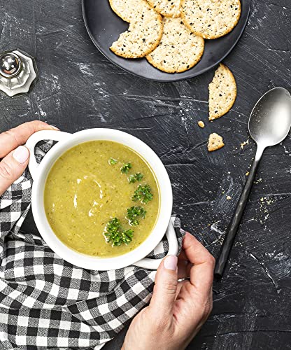 KooK Soup Bowls, French Onion Crocks, Oven Safe Dishware, Mugs, Ceramic Set, Dishwasher, Microwave, Set of 4, 18 oz (White) - Image 5