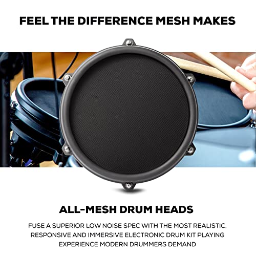 Alesis Drums Nitro Mesh Kit & Strike Amp 8 Bundle - Eight Piece Mesh Electric Drum Set With 385 Drum Kit Sounds And 2000W Drum Amplifier #TOP1