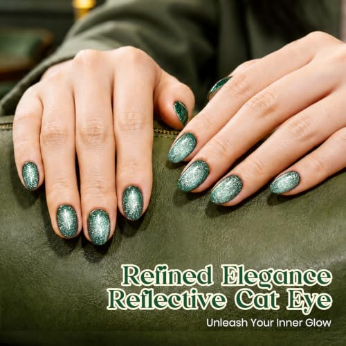 Image of Beetles Emerald Green Cat-Eye Gel Nail Polish