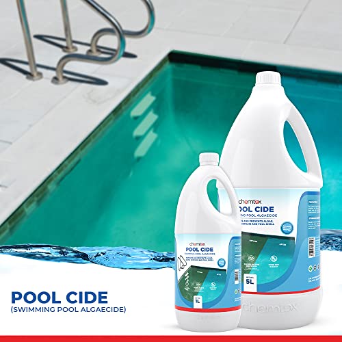 Image of Chemtex Pool Cide | Swimming Pool Water Algaecide | Removes Green, Black, Mustard Algae (1L)