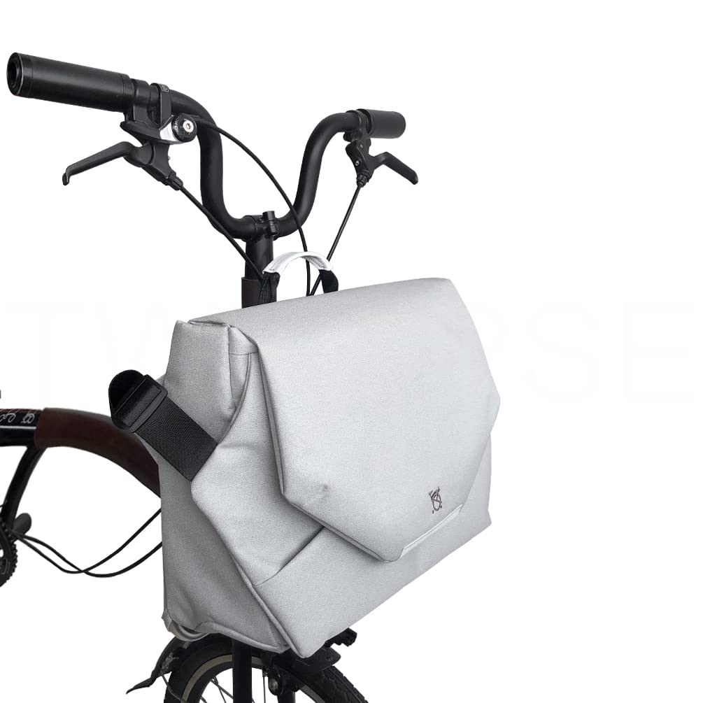 TWTOPSEブロンプトン折りたたみ自転車用シティメッセンジャー自転車バッグFor Brompton、レインカバー付きノートパソコンにフィット