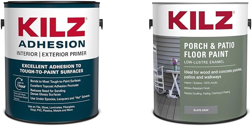 KILZ Adhesion Primer & Low-Lustre Enamel Porch Paint Kit