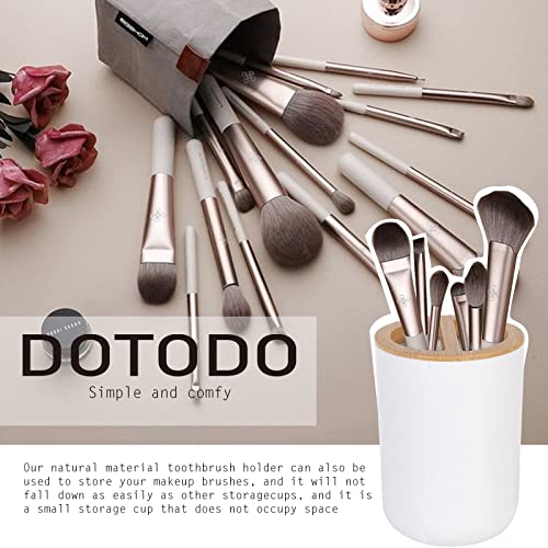 Dotodo Bamboo Toothbrush Holder | Toothbrush Holders For Bathrooms | Naturally Tough Eco Friendly Tooth Brush Holder Organizer Makeup Brush Razor Holder Stand Cup For Bathroom Vanity Countertops Etc #TOP6