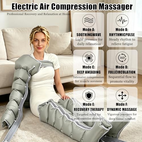 Appareil de drainage lymphatique pour jambes lipodèmes à 6 programmes - 5