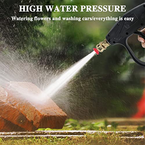 High Pressure Washer Gun 4350PSI with 5 Water Nozzle Tip, High Pressure Washer Gun for Karcher Cleaner Wash Cleaner Gun Cleaning Car Wash Water Gun M22-14 Hose Connector & 1/4" Karcher Quick Connector - Image 5