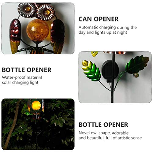 Mobestech Coruja Luzes da Estaca Estaca Luz Solar Ao Ar Livre Quintal Jardim Lâmpada Decorativa De M