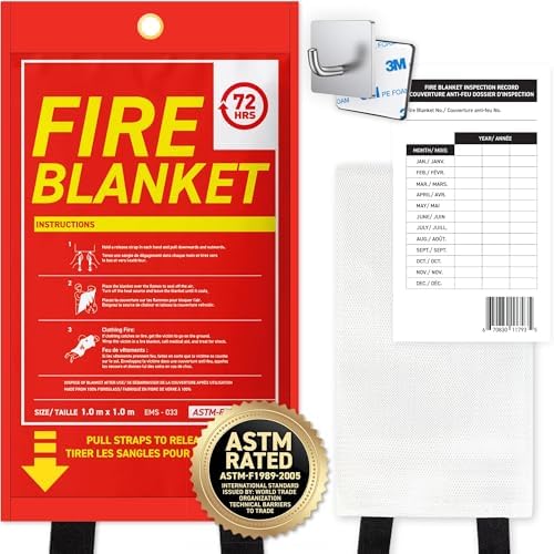 Prepared Hero Emergency Fire Blanket 4 Pack Fire Suppression