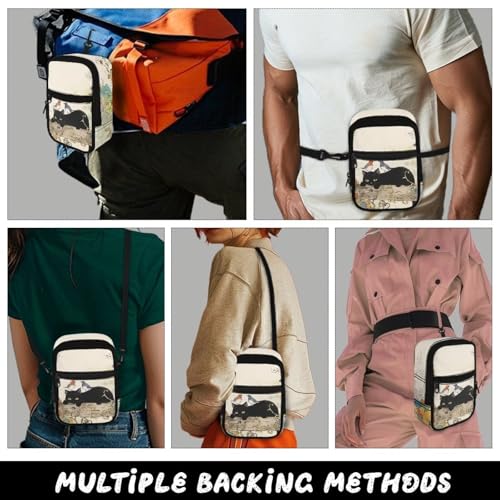 Mini Messenger Satchel Bag for Women Men Cell Phone Purses Crossbody Bag Casual Shoulder Bag with Pockets4