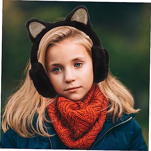 KESYOO Boys and Girls Cat Ear Earmuffs Plush Ear Warmers for Winter Windproof and Warm Earmuffs for Girls4