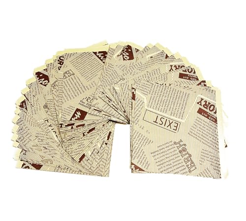 JOYISEN 100 Pezzi Carta per Hamburger Marrone Sacchetti Carta per Alimenti per Sandwich Burger Patatine fritte 15 * 15CM carta oleata