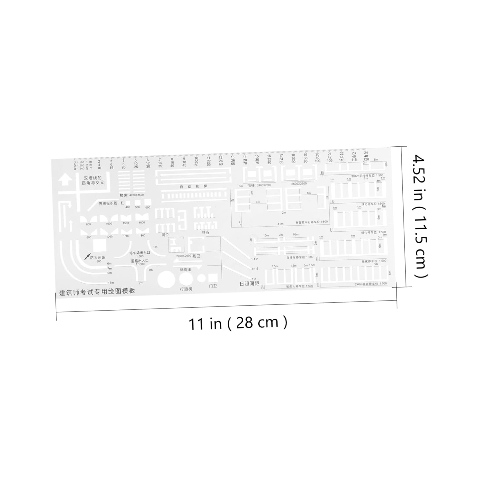 SHINEOFI 4pièces Règle De Conception Règle à Dessin Plastique Outil De pour Croquis Pochoir pour Traçage De Et Formes Fournitures Architecture