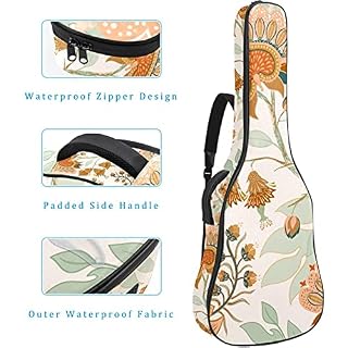 Housses et étuis pour guitare, Housse pour guitare classique Housse pour guitare classique , Fleurs marron abstraites - Les Beatles, Paul McCartney, John Lennon, RIngo Starr, George Harrison Housses et étuis pour guitare, Housse pour guitare classique Housse pour guitare classique , Fleurs marron abstraites – Image 4