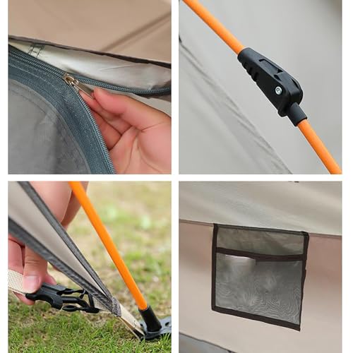 Carpa doble capa plegable automática para camping miniatura 7