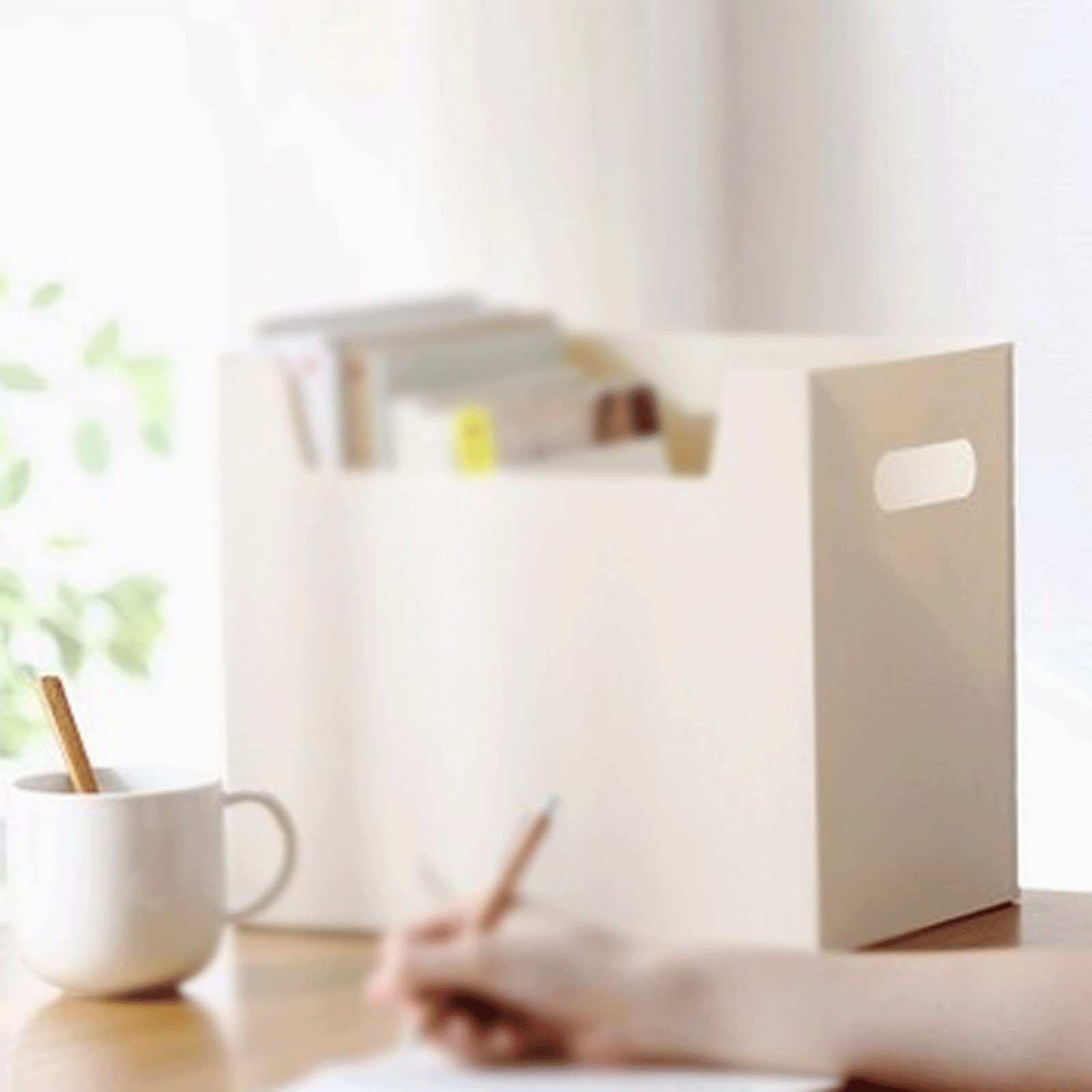 Organizer portatile per cartelle di file rosa con scatola di documenti in PP per documenti da ufficio kit di archiviazione desktop per supporti di carta e scatole di immagazzinaggio