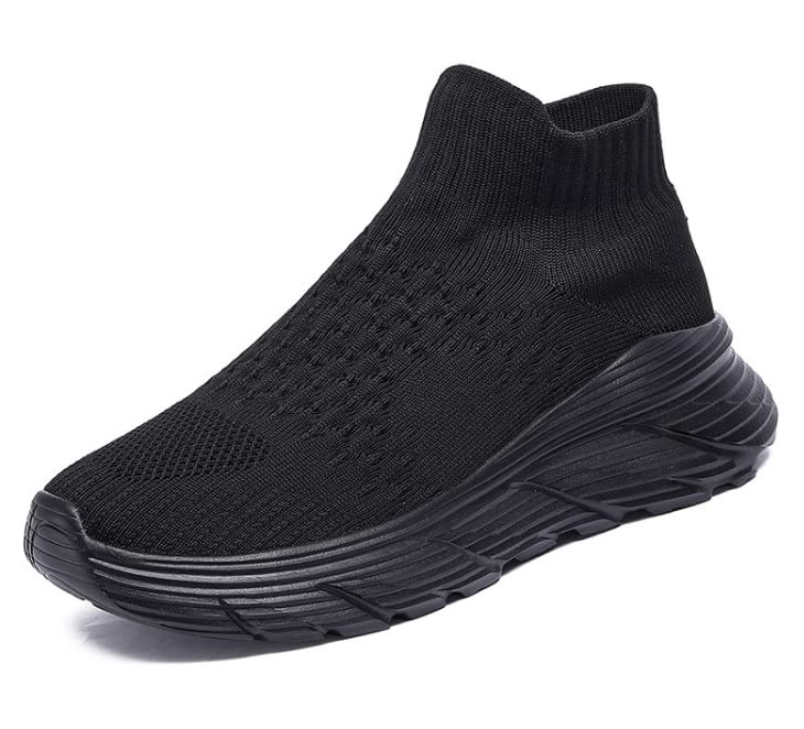 Men's Lightweight Breathable Slip-On High Top Sneakers for Spring, Summer, and Autumn - Soft Sole Comfy Jogging Shoes2