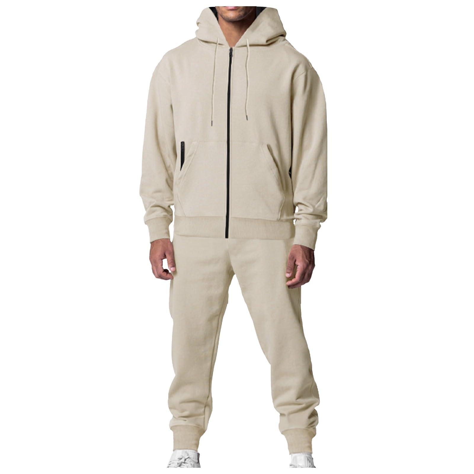 Generisch Tuta da jogging da uomo, per uomo, palestra, sportiva, per il tempo libero, per la casa, abbigliamento sportivo, con cappuccio e tasche