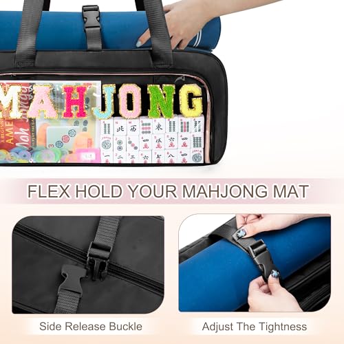 Yarwo 3 PCS Bolsa Mahjong Transparente Juego Americano miniatura 3