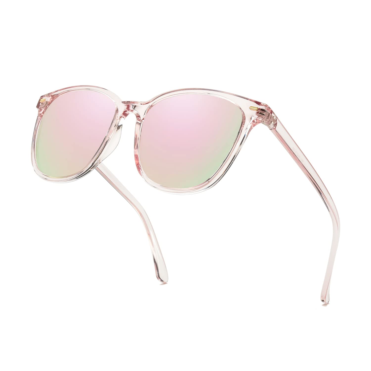 Myiaur Polarized Sunglasses for Women Square Mirrored Trendy Shades with UV Protection Reduce Glare Sun Glasses