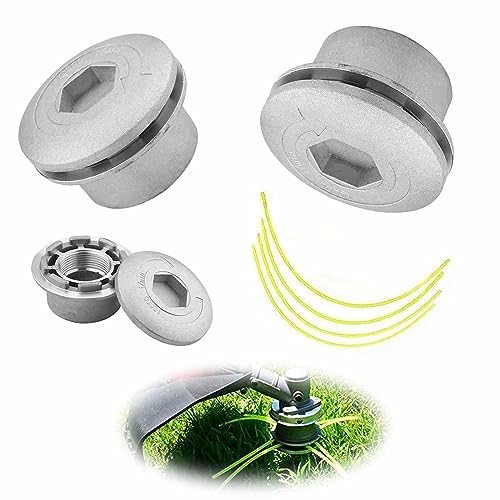 2 pieza Cabezal Desbrozadora Universal, Cortacesped de Aluminio Universal, Cabezales de Desbrozadora, Cabezal Corta Hierba, para Segadora, Recortadora, Cortacésped, para Patio de Césped de Jardín