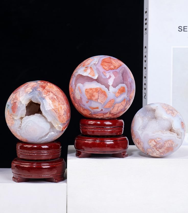 Crystal Balls, Small Gemstones, Agate,45~50mm