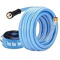 Kohree 35FT Upgraded RV Water Hose, 5/8" Premium Drinking Water Hose for Camper, Leak Free, No Kink, Flexible Garden Hose 35 ft with Storage Bag, Reinforced PVC Design w/Strain Relief Ends - Blue