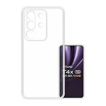 VIDO Transparent Back Case Cover for Vivo T4x 5G / iQOO Z10x 5G (Soft & Flexible & Camera Protection Back Case)