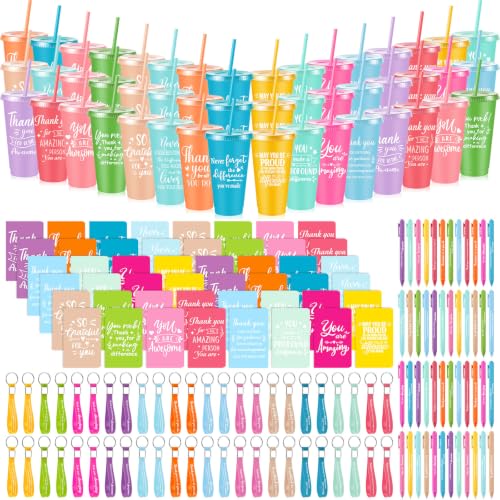 Hollowfly 48 Sets / 192 Pcs Thank You Appreciation Gifts Bulk, Pastel