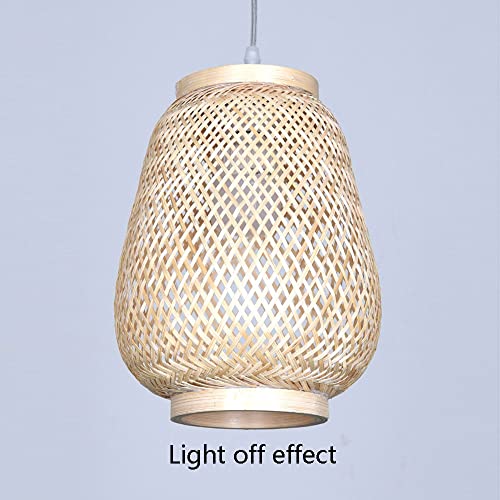 Lanterne rétro japonaise suspension style rustique lampe osier E27